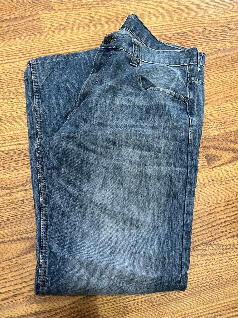 Alexander Julian Straight-Leg Faded Blue Denim Jeans
